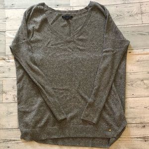 Gray AE V Neck Sweater
